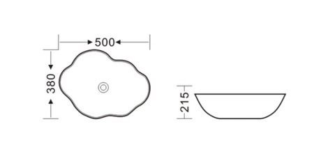 Комплект Bronze de Luxe раковина 1395 и смеситель 9015В СЕТ1