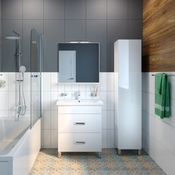 Тумба с умывальником, IDDIS New Custo  NCU70W0i95K, белый