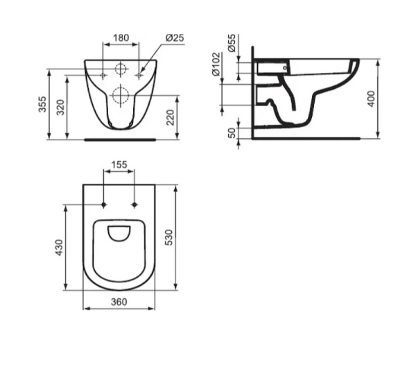 Унитаз с инсталляцией Ideal Standard Tempo W990101