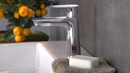 Смеситель для раковины с донным клапаном LowFlow Hansgrohe Talis E 71715000 хром