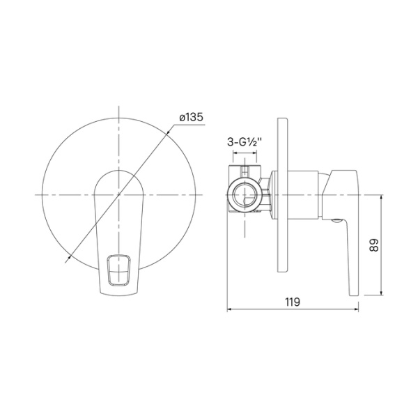 Смеситель для душа IDDIS Runo (RUNSB00i66)