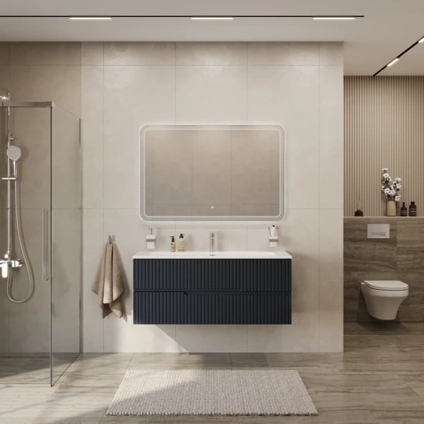 Тумба под раковину Cezares DUET-N-1200-2C-SO-GR-P Grafito