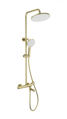 Душевая система с термостатом WONZON & WOGHAND T-1000, брашированное золото WW-B3057-A- BG