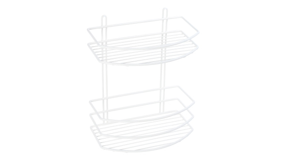 Полка овальная двойная Fixsen белая FX-720W-2