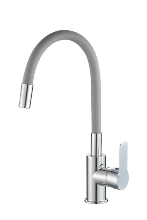 Смеситель для кухонной мойки с гибким изливом RUSH Siple SI7335-60Grey