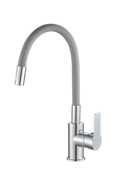 Смеситель для кухонной мойки с гибким изливом RUSH Siple SI7335-60Grey