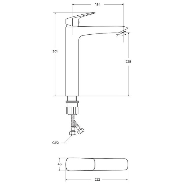 Смеситель для раковины BelBagno Due DUE-LMC-CRM-W0 Смеситель для раковины BelBagno Due DUE-LMC-CRM-W0