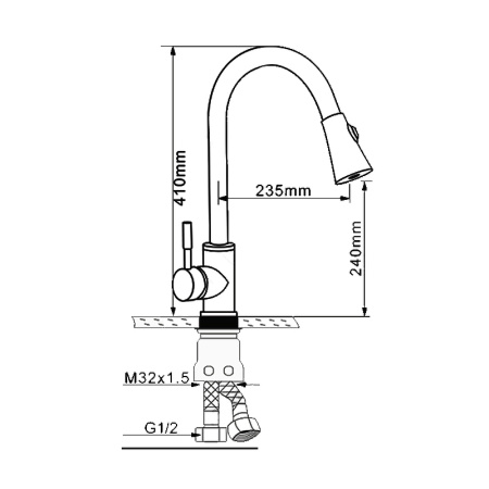 Смеситель для кухни Melana 8110