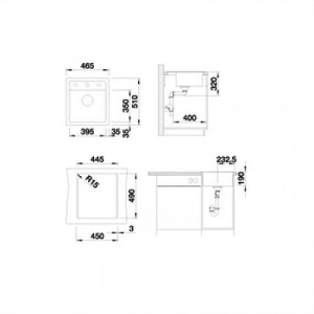 Кухонная мойка Blanco Dalago 45-F 517166