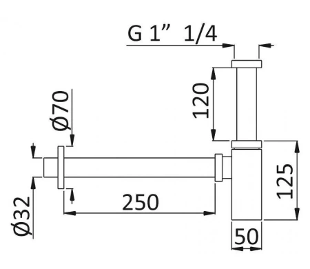 Сифон для раковины Cezares CZR-B-SMQ-NOP