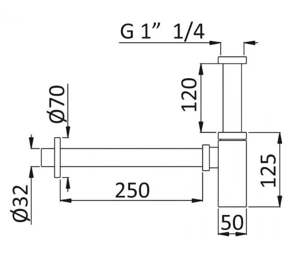 Сифон для раковины Cezares CZR-B-SMQ-NOP
