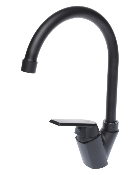 Смеситель для кухни однорычажный полимерный OneLife P02-000b черный