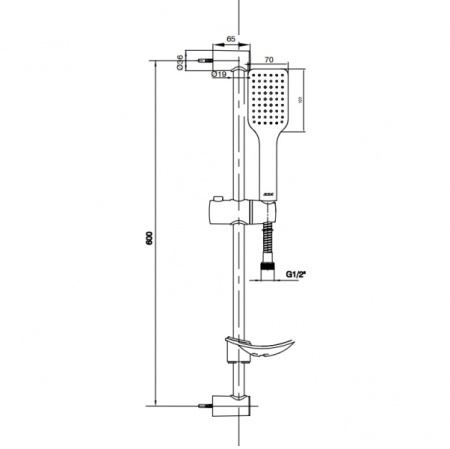 Душевой гарнитур Eca Tiera 102146029EX