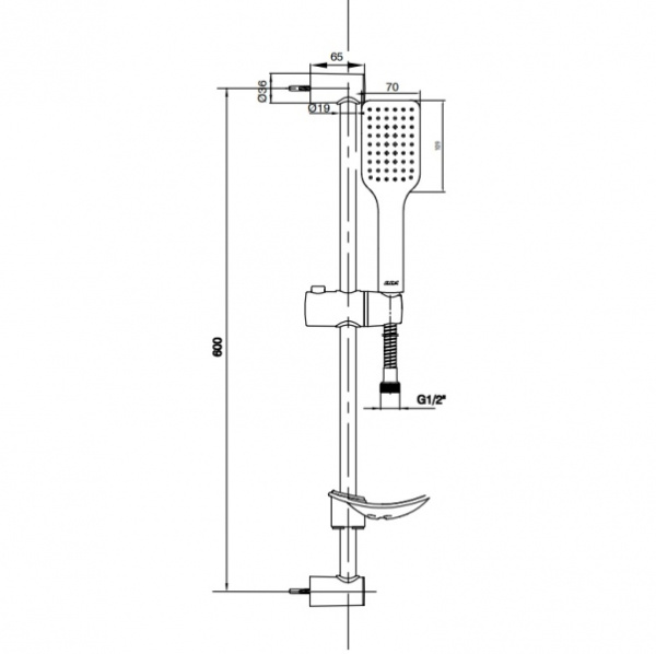 Душевой гарнитур Eca Tiera 102146029EX