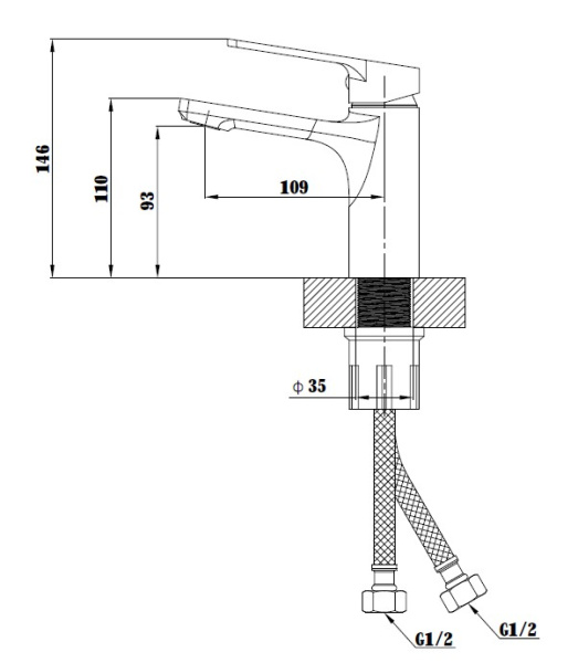 Смеситель для раковин ESKO SINGAPORE  black SB 26