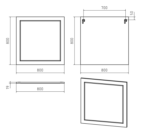 Зеркало (80х80) Misty Лейла 80 П-Лей02080-011