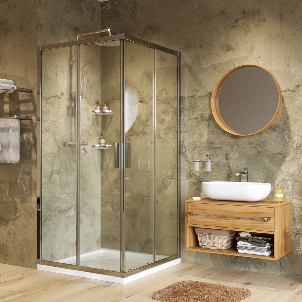 Душевой уголок (90х90) WasserKRAFT Lippe 45S03