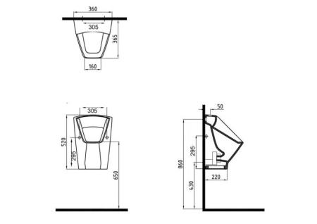 Писсуар подвесной Bien Neptun NPPS05201VSUW5000 белый