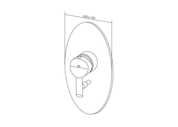 F1585000 Awe, смеситель д/ванны/душа, монтируемый в стену, хром, шт