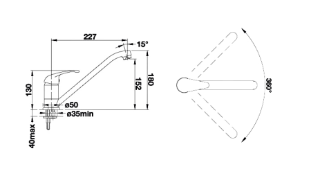Комплект Blanco ENOS 40 S SILGRANIT + DARAS 515080D2