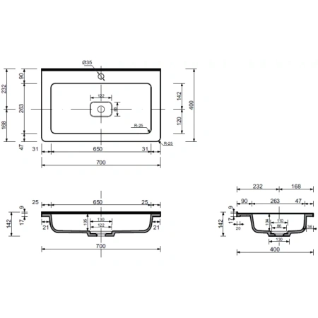Раковина (70x40) Style Line Марелла СС-00002368