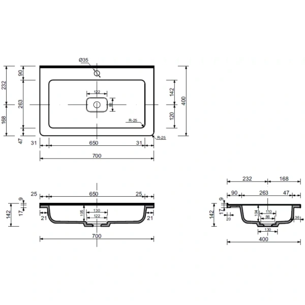 Раковина (70x40) Style Line Марелла СС-00002368