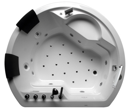 Акриловая ванна (185х162) Gemy G9053 O с гидромассажем, универсальная