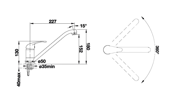 Комплект Blanco ENOS 40 S SILGRANIT + DARAS 513799D2