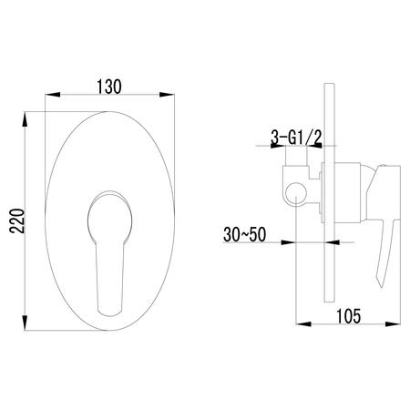 Смеситель для душа Lemark Atlantiss (LM3223C)