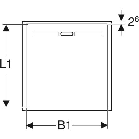 Квадратный душевой поддон Geberit Sestra 550.292.00.2