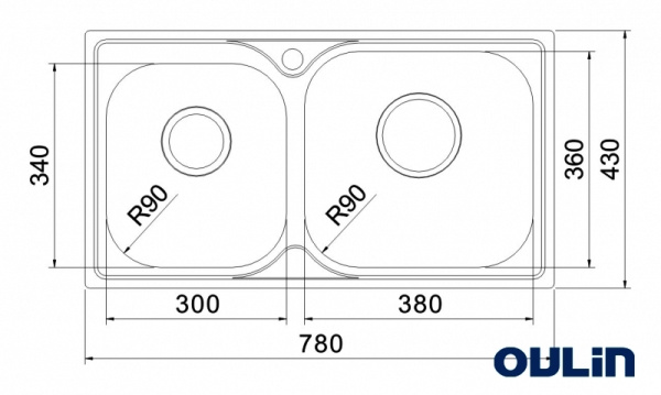 Кухонная мойка Oulin OL-H9819