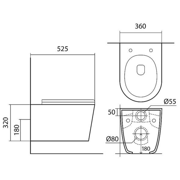 Комплект унитаза с инсталляцией SET AQUATEK ВЕГА-1905-013