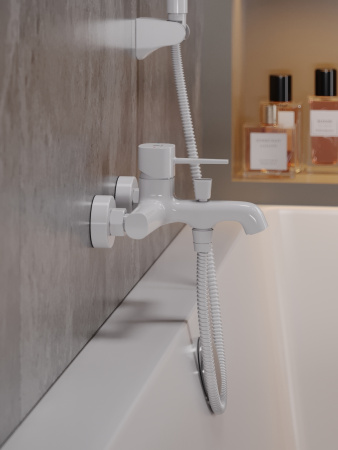 Душевая система смеситель с изливом Orange Karl M05-934w белый