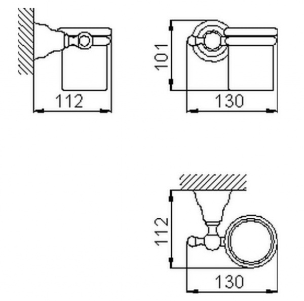 Стакан для зубных щеток Huber Croisette 4020.01H.CR