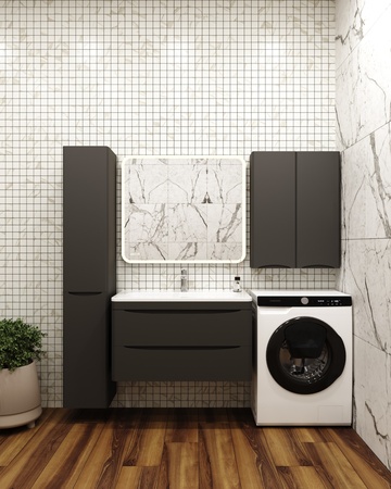 Тумба под раковину напольная Style Line Бергамо СС-00002366 черный
