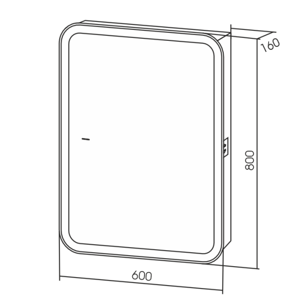 Зеркало-шкаф (60х80) Silver Mirrors  Фиджи Flip 60  LED-00002657