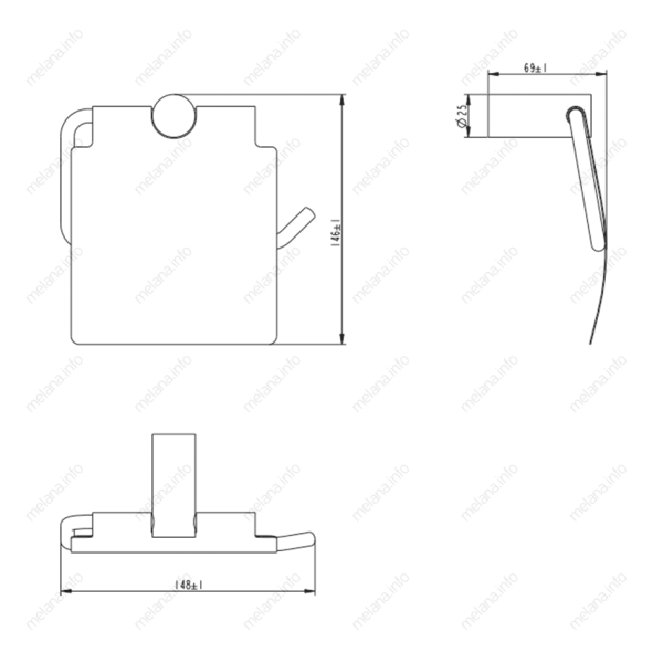 Держатель туалетной бумаги Melana MLN-865007
