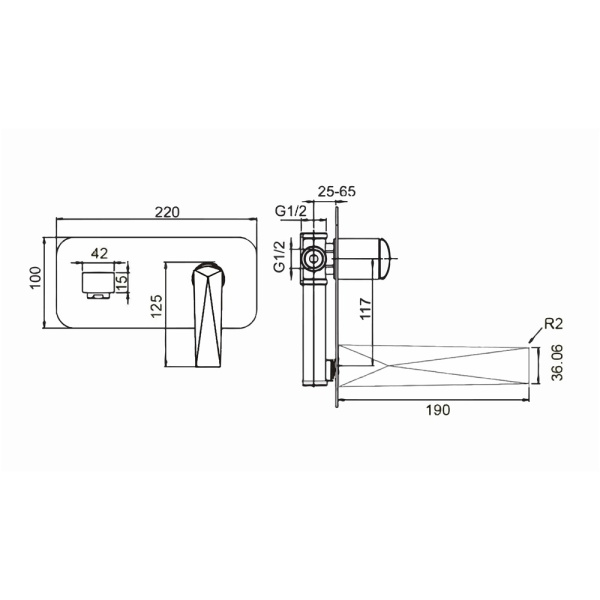 Смеситель для раковины Boheme Venturo 385-W