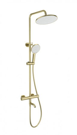 Душевая система с термостатом WONZON & WOGHAND INN 3, брашированное золото WW-B3065-T1-BG