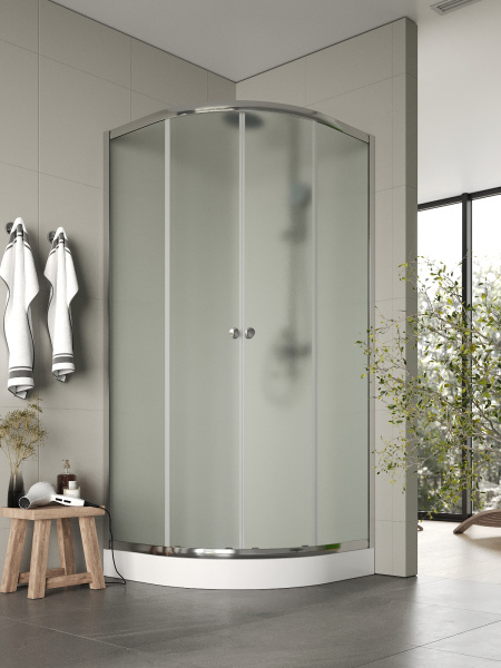 Душевой уголок с поддоном (88х88) Agger A01-090MCR хром