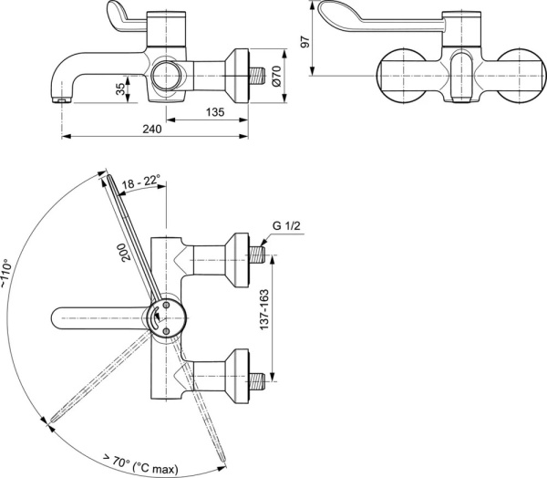 Смеситель для раковины Ideal Standard CERAPLUS 2.0 A6691AA