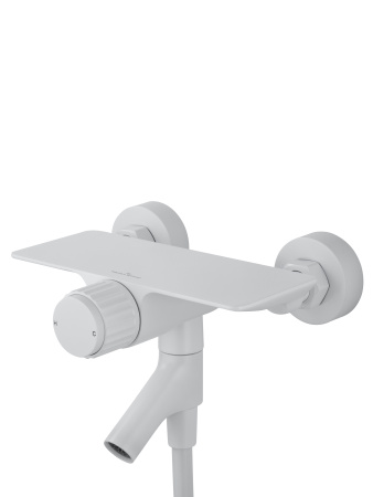 Смеситель для ванны с душем WONZON & WOGHAND CLICK, белый матовый WW-FE05L221-MW
