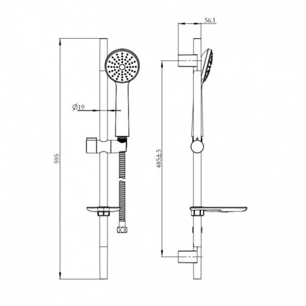 Душевой гарнитур Milardo Shower Set 3401F60M16