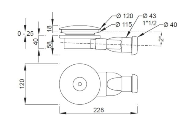 Сифон для поддона Jacob Delafon E78168-CP