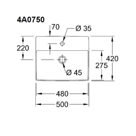 Раковина накладная Villeroy & Boch Memento 2.0 4A075001