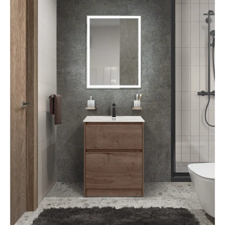 Тумба под раковину BelBagno Kraft 60 KRAFT39-600/390-2C-PIA-RT Rovere Tabacco