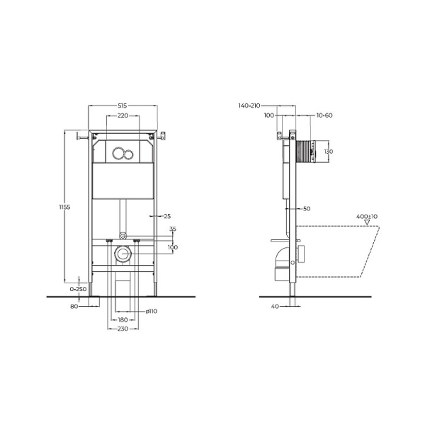 Инсталляция BelBagno BB097SET.R.CR