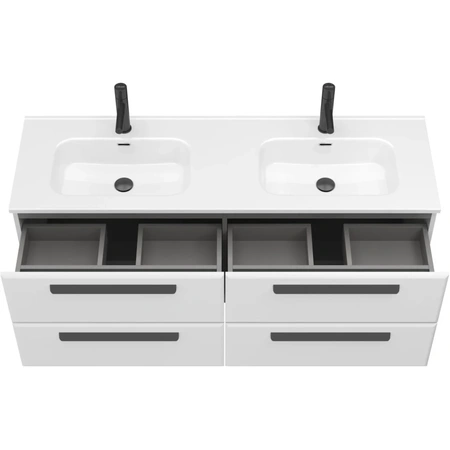 Тумба под раковину Cezares ECO-CER-N-1400-4C-SO-2-BL Bianco Lucido без ручек