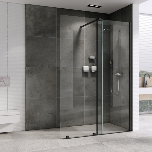 Душевая перегородка (120х200) ABBER Komfort AG09120B черный