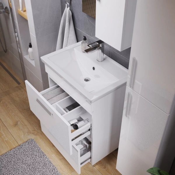 Тумба напольная Grossman НЕО-70 см 107013-1K белая на ножках